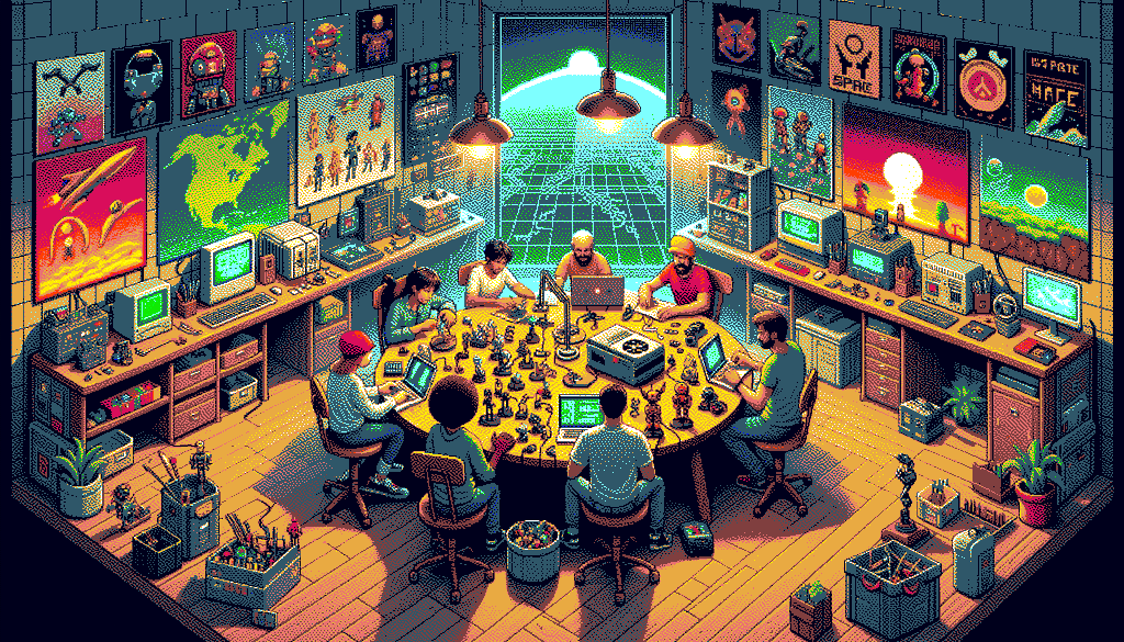 A dithered team of collaborators and their AI agents